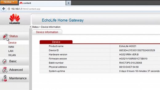 How to Change Admin/User Password - Huawei EchoLife HG521 Modem-Router