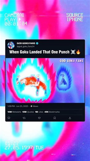 When Goku Landed That One Punch ☠️🔥 #dragonball #goku #anime #edit #shorts #trending #viral