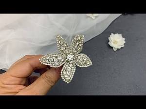 Crystal flower diy! How to make flowers with Rhinestone Chain
