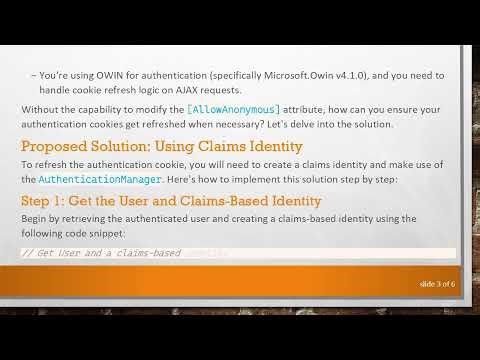 ASP.NET MVC - How to Refresh Auth Cookie on Anonymous Ajax Requests