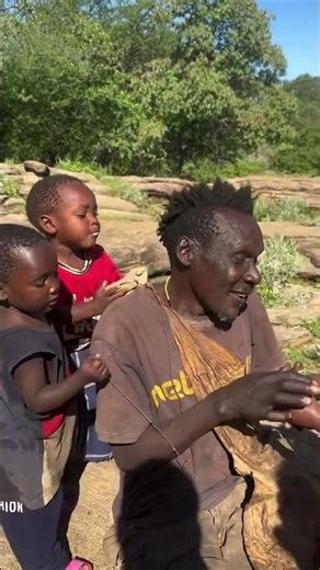 So Hot, So Funny! baby 😲🔥 | Hadzabe Bush Cooking Moment | African Life style #shorts #viral