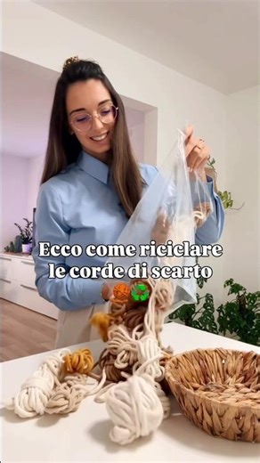 Tutorial FIORE in Macramè con corde di scarto ♻️ | Clicca sul video correlato 👇🏼