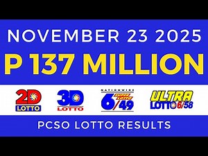 Lotto Result Today 9pm November 23 2025 PCSO