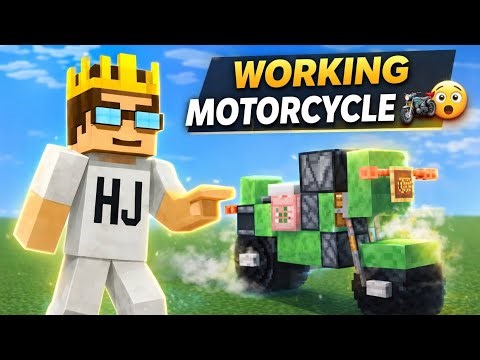 WORKING MOTORCYCLE IN MINECRAFT 😱 | EASY BUILD TUTORIAL