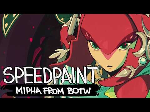 Speedpaint | Drawing Mipha from BOTW | Fan Art