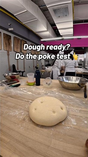 Bread basics:The poke test 🍞—the simplest way to know your bread is perfectly proofed. Do subscribe