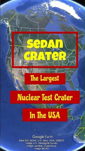 The Largest Nuclear Test Crater In The USA #nuclear #nevada #googleearth