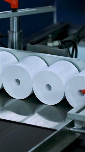 Small Label Roll Wrapping & Boxing Process | China Thermal Label Factory
