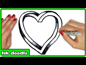 How To Draw An Impossible Heart - Step by Step Drawing Tutorial by HooplaKidz Doodle