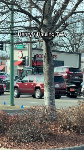 Henry's Towing Service hard at work hauling two. #towing | Stephens Truck Center