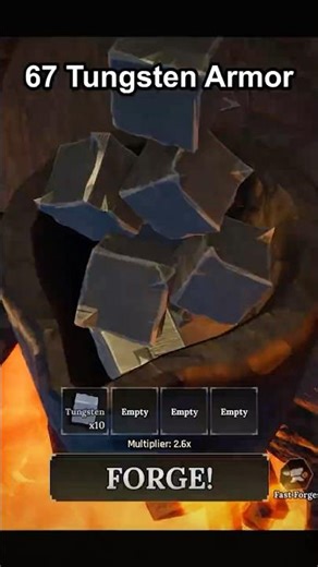 67 Tungsten Armor in The Forge #roblox #theforge
