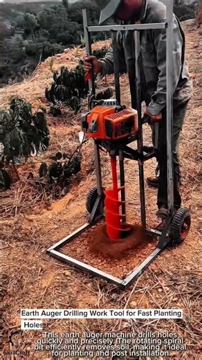 Earth Auger Drilling Work Tool for Fast Planting Holes #worktool