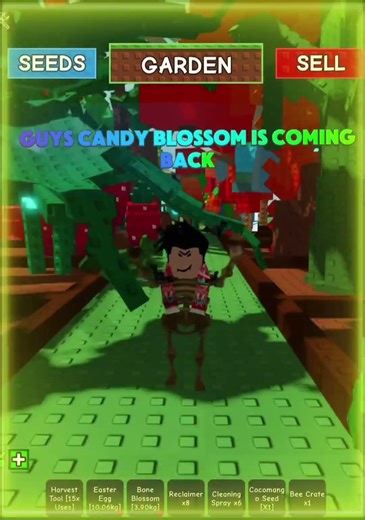 #roblox #growagarden Candy blossom is coming back tommorow.
