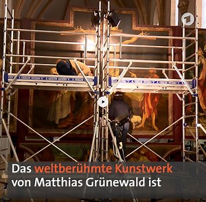 Die Besucher des Isenheimer Altars in Colmar können zuschauen, wie der Altar restauriert wird. Eine Million Euro werden investiert, um die Farben wieder erstrahlen zu lassen. | ttt - titel thesen temperamente