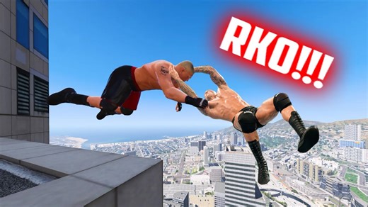 Insane Wrestling Moves in GTA 5 Just Like WWE (AA, RKO, Powerbomb & More)