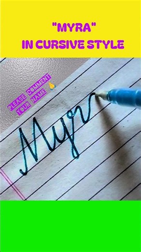 "Myra" in Cursive Style | Beautiful Handwriting Tutorial | Name Writing | #shorts