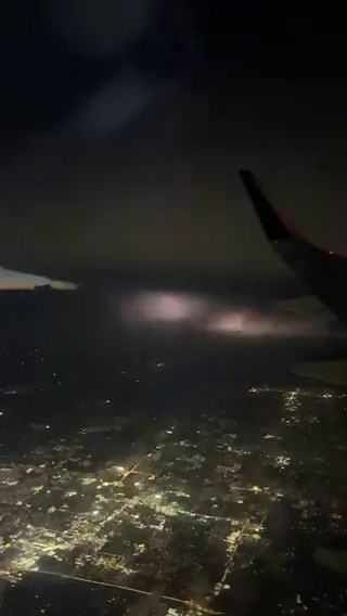 Footage from an airplane captures a tornado striking Vance Air Force Base in Enid, Oklahoma.@benlevine_
