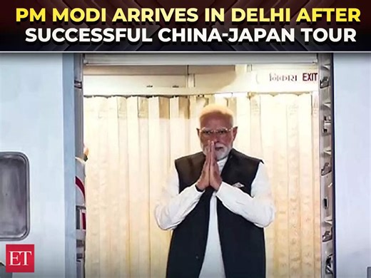 PM Modi arrives in New Delhi after a successful China-Japan tour