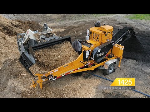 Bandit 1425 Beast Horizontal Grinder Coloring Mulch