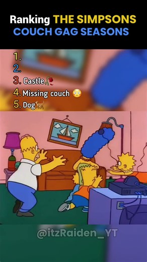 Ranking The Simpson COUCH GAG SEASONS😂 #simpsons​ #tiktok​ #funniest​