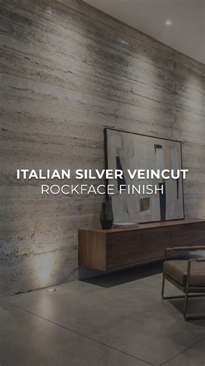 Natural Stone Resources on Instagram: "Our next signature slab finish has arrived! Where rugged meets refined. Italian Silver Veincut 2CM Rockface Finish. The contrast between the sleek silver veins and the deep rockface texture creates a stunning architectural statement you can't ignore. Now in stock at the NSR Slab Gallery. . . . . . . . . . . . #SlabGallery #StoneTexture #Rockface #Travertine"