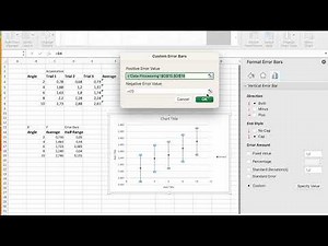 Excel - Processing, Scatter Graph, Error Bars & Outliers