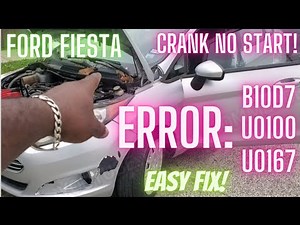 2015 Ford Fiesta crank no start! U0167 U0100 B10D7 no mileage on cluster, no comm with immobilizer!
