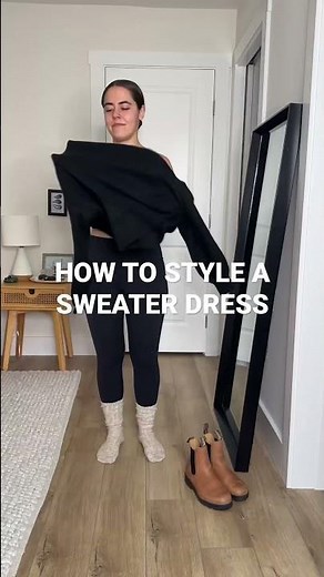 How to style a sweater dress for winter - easy outfit idea
