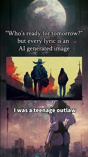 Who's ready for tomorrow | every lyric is an AI generated image #shorts