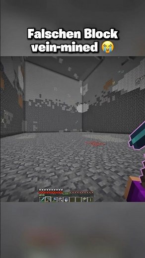 I used VEIN-MINER on the WRONG block…💀