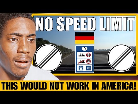 American Reacts to Driving On The German Autobahn vs. US Highways - No Speed Limit?