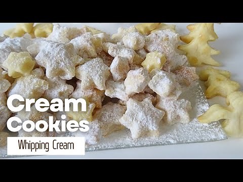 Super Easy Christmas Whipping Cream Wafer Cookies / 3 Ingredients Only /Puff Effect