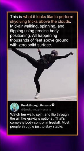 This is what it looks like to perform skydiving tricks above the clouds