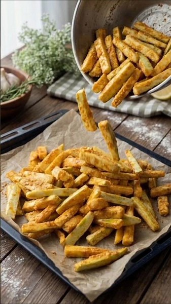 The Only Zucchini Recipe You Need. Oven-Baked Zucchini Fries #zucchini #fries #recipe #recipes