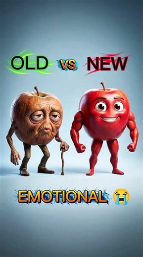 Old VS New Apple. How did the grandfather save the life of the old apple 🍎? #old #new #apple