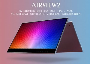 AirView2 touchscreen portable monitor offers 4K wireless connectivity for PC, Mac, Switch and more