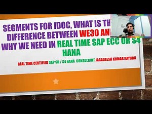 segments for idoc, WHAT IS THE BASIC DIFFERENCE BETWEEN WE30 AND WE31 WHY WE NEED IN REAL TIME SAP E