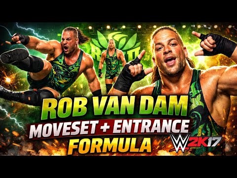 Rob Van Dam Moveset + Entrance Formula | WWE 2K17 Xbox 360 / PS3 | RVD ECW Legend