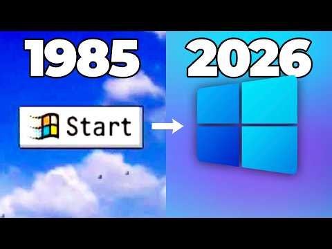 Evolution of Windows Animations | 1985 - 2026 | 4K/60fps