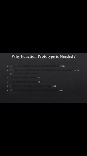 Function Prototype #coding #shorts #shortsfeed #new #viral #youtubeshorts