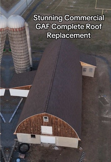 This commercial barn received a full GAF roof replacement, including 100% new plywood and GAF Timberline HDZ Lifetime Shingles in Barkwood. ✔️ 6,300 sq. ft. ✔️ Lifetime warranty backed by GAF ✔️ Built for durability, performance, and long-term protection When it’s time to do it right, we don’t cut corners — we rebuild them. 📞 Free estimates available 🏠 Residential & Commercial Roofing #LeclaHomeImprovements #CommercialRoofing #GAF #roofing #fyp