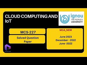 Mcs-227 Solved Question Paper (June -22/23,December 22 Exam) || DalalTechnologies || WaveArt