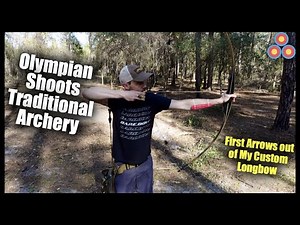 Olympian Shoots His First Traditional Bow | My First Arrows with a Trad Bow