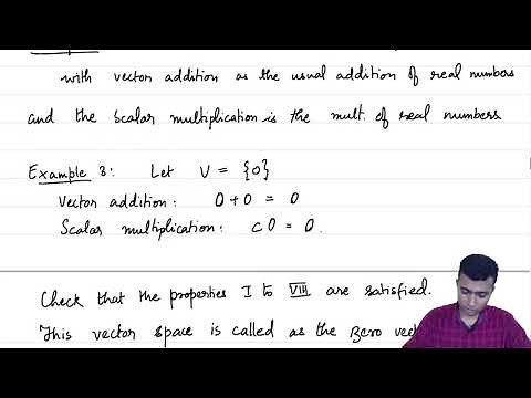 Lecture - 1.2 Examples of Vector Spaces