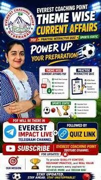 Theme Wise Current Affairs PDF, Quiz & Static | SPORTS | Power Up Your Preparation | ECP