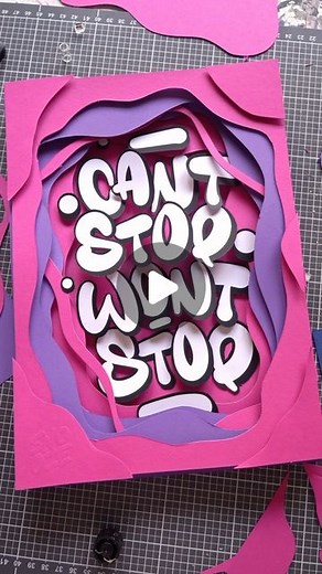 Snooze One – Lettering Artist on Instagram: "(ad/ werbung) It’s crafting time again 😜 This time I played a bit more with the colors and these overlaying details in the background 😌 Btw, I am using the „Round 3D“ brush out of Outline Pack for Procreate in the beginning 😌 I really enjoy making these paper-cut pieces and constantly thinking about new ways to work with that technique… I recently thought about a way to produce a series of these and to make more than one of these available… 😅 I am