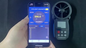 Kethvoz Anemometer Wind Speed Meter, Digital Anemómetro Handheld Wind Tester Measure Air Flow 0.3~30m/s, Windspeed Gauge Check Air Velocity Temp for Shooting RC Drones Hunting Sailing HVAC 866B-APP