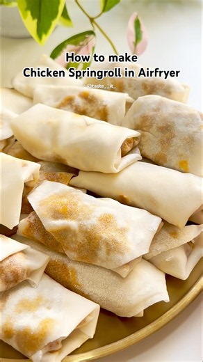 How to make Chicken Spring Roll in Airfryer #shorts #springroll