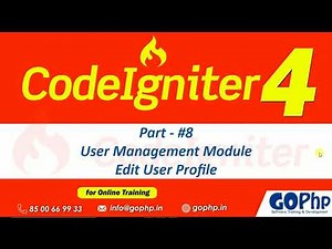 #42 Edit User Profile | User Management Module | CodeIgniter 4 Tutorials