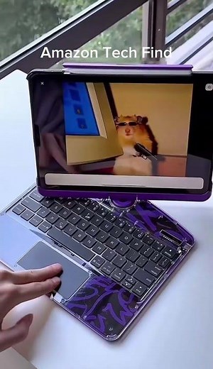 Upgrade your iPad setup with the Solus Y2K Transparent Pink 360° Rotating Keyboard Case.